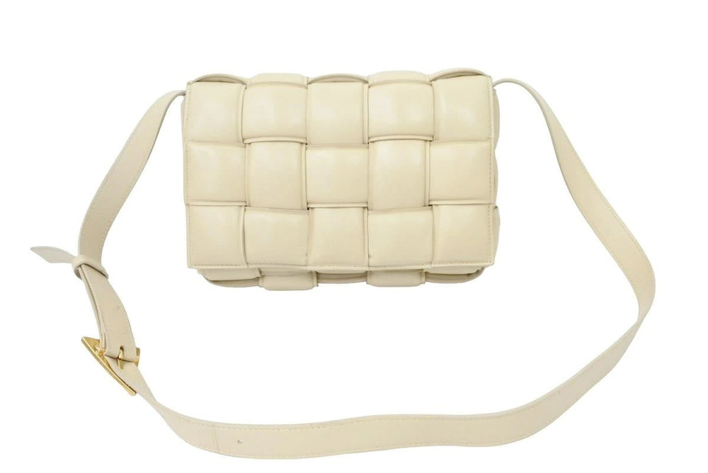 Bottega Veneta Padded Cassette Shoulder Bag Beige